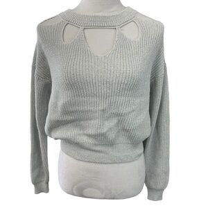Embossed detail pullover sweater womens size medium